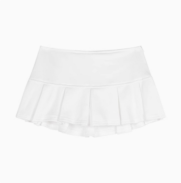 灰色防走光百褶半身裙女夏季美式辣妹短裙运动风裙裤低腰a字裙子